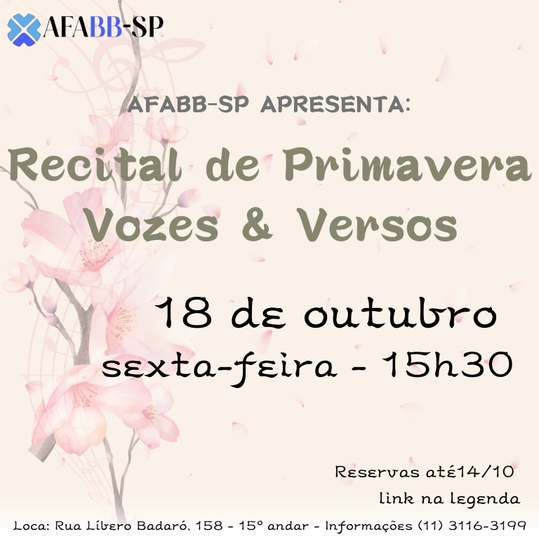 Recital de Primavera da AFABB-SP: Celebre Conosco
