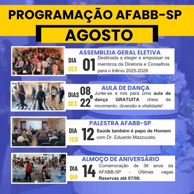 PROGRAMAÇÃO: AGOSTO 2025
